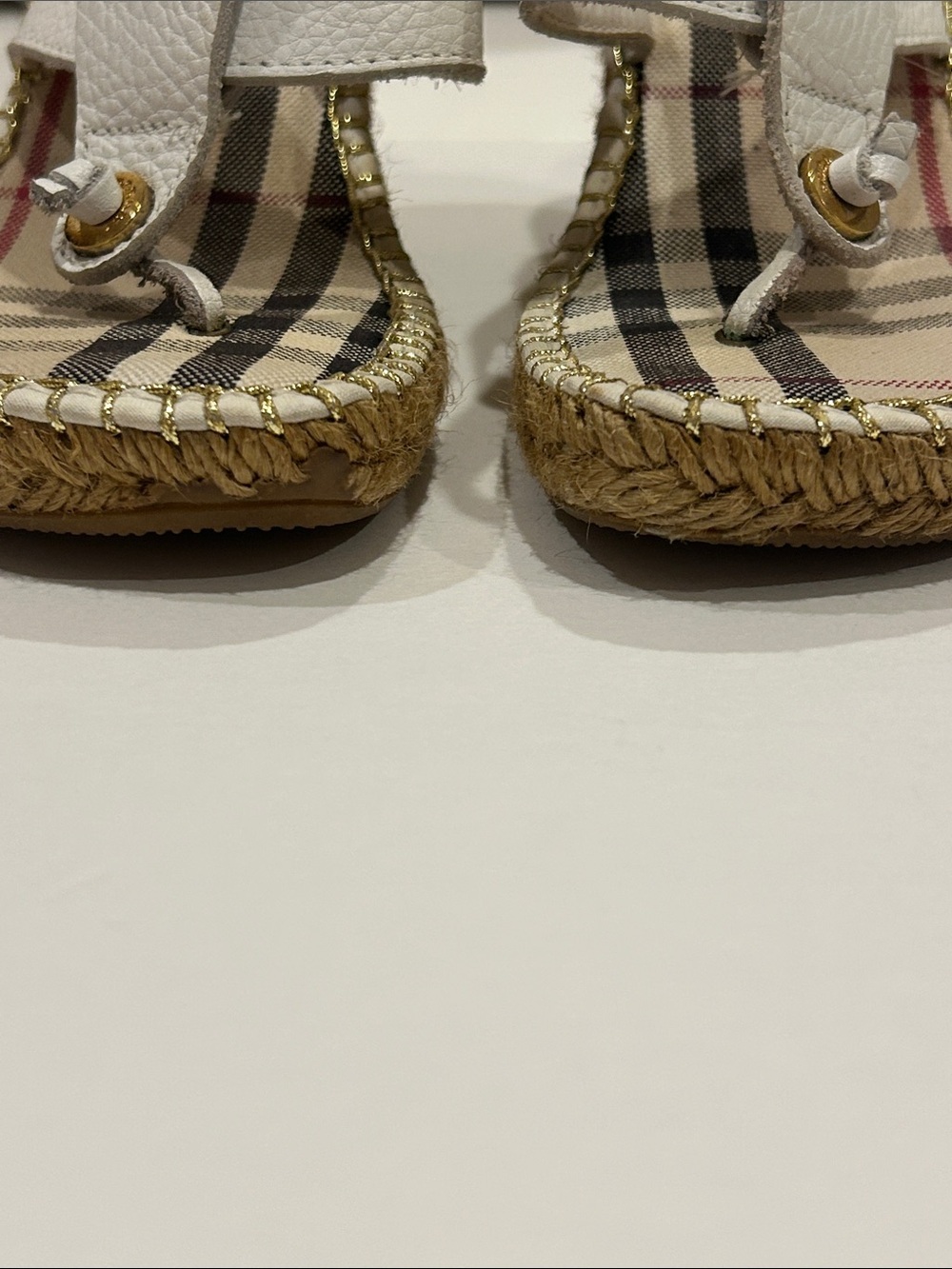 Designer Inspired Nova Check Wedge Sandals women’s Size EU 38 - Picture 7 of 13